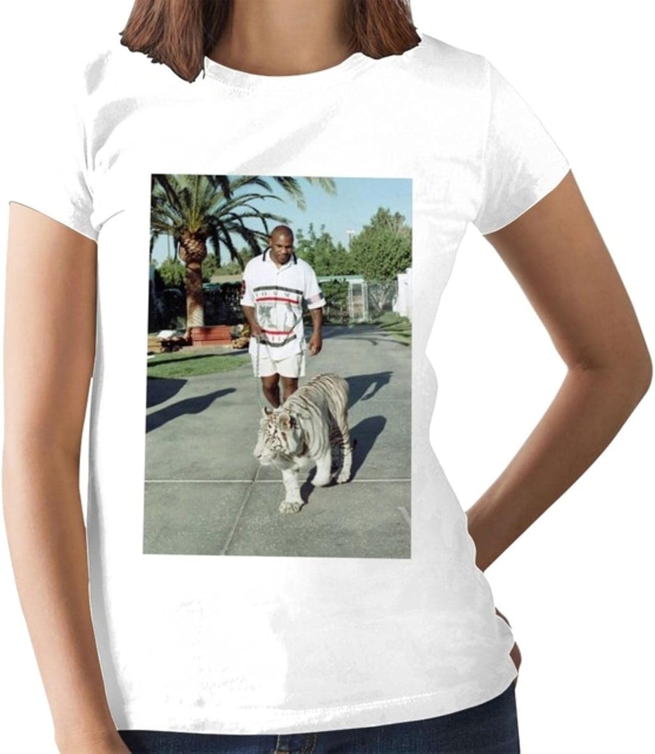Tiger T-Shirt Mike Tyson T Shirt Short Sleeve Printed Women Tshirt