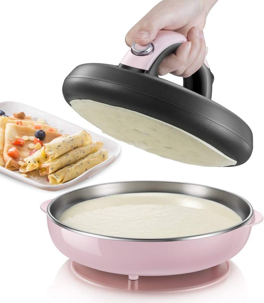 220V Electric Crepe Maker, Nonstick Electric Pancakes Maker Griddle, No Need to Flip, Precise Temperature Control for Roti, Tortilla, Eggs, BBQ