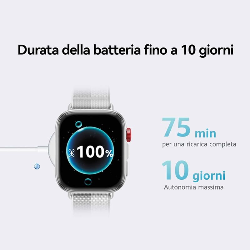 WATCH FIT 4 Smartwatch, 100 Modalità di Allenamento, Ultra-sottile, Fitness Tracker, iOS & Android, Cassa in Alluminio, Batteria fino a 10 Giorni, 1.82”Display AMOLED, GPS, 30 mesi di Garanzia