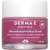 DERMA E Microdermabrasion Scrub with Dead Sea Salt & Citrus Essential Oils – Facial Exfoliating Scrub Smooths, Revitalizes and Renews – Ideal for Scars and Wrinkles, 2oz