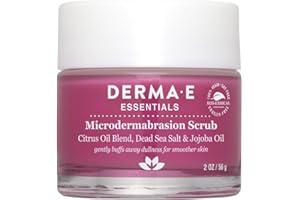 DERMA E Microdermabrasion Scrub with Dead Sea Salt & Citrus Essential Oils – Facial Exfoliating Scrub Smooths, Revitalizes and Renews – Ideal for Scars and Wrinkles, 2oz