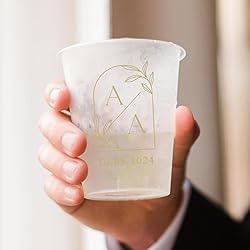 DSJPDSJP 100pcs Personalized Frosted Wedding