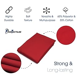 Pico Textiles 15 Yards Bolt Red Poly Cotton Twill