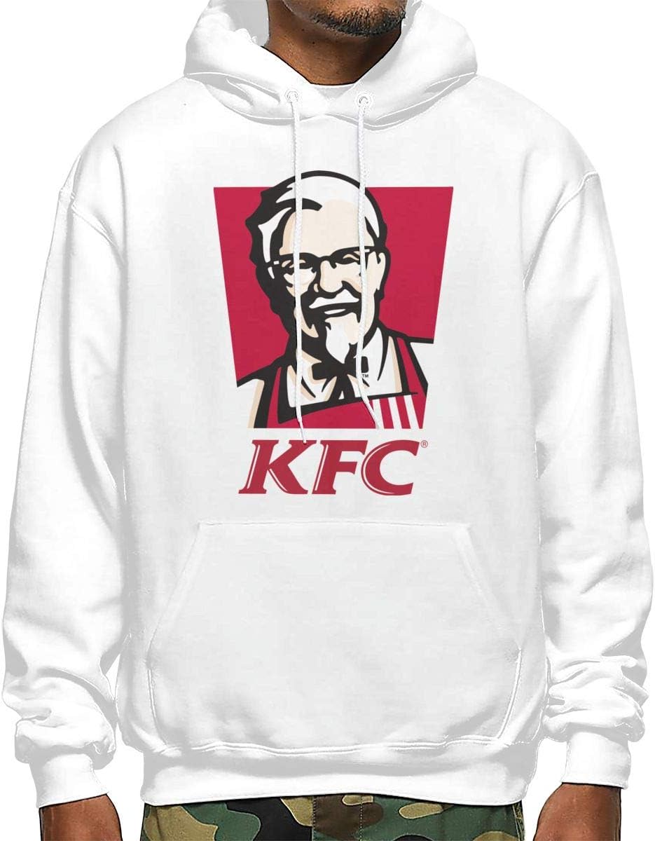 XinDas Custom KFC Colonel Sanders Logo Hooded Sweatshirts for Men Black