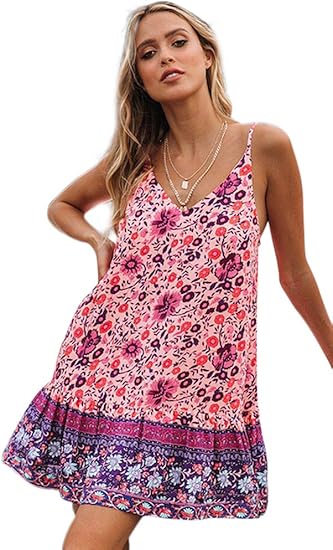 Amazon Plus Nao プラスナオ ワンピース キャミワンピ ノースリーブ 花柄 ミニ丈 膝上丈 レディース 春 夏 カジュアル カラバリ豊富 ワンピース チュニック 通販