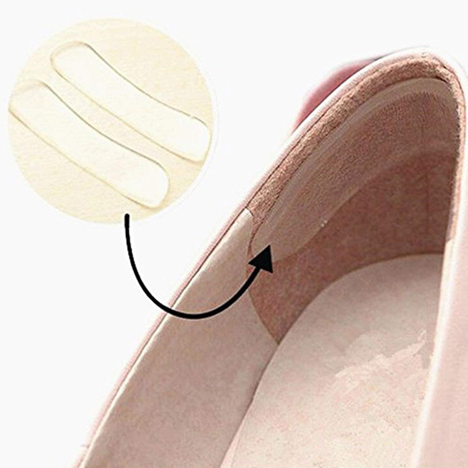 PEDIMEND™ Transparent Silicone Back Heel Liner Gel Cushion (1PAIR) - Heel Protector Prevent Rubbing Pain - Prevent Blisters - Reduce Skin Irritation - for Men & Women - Foot Care
