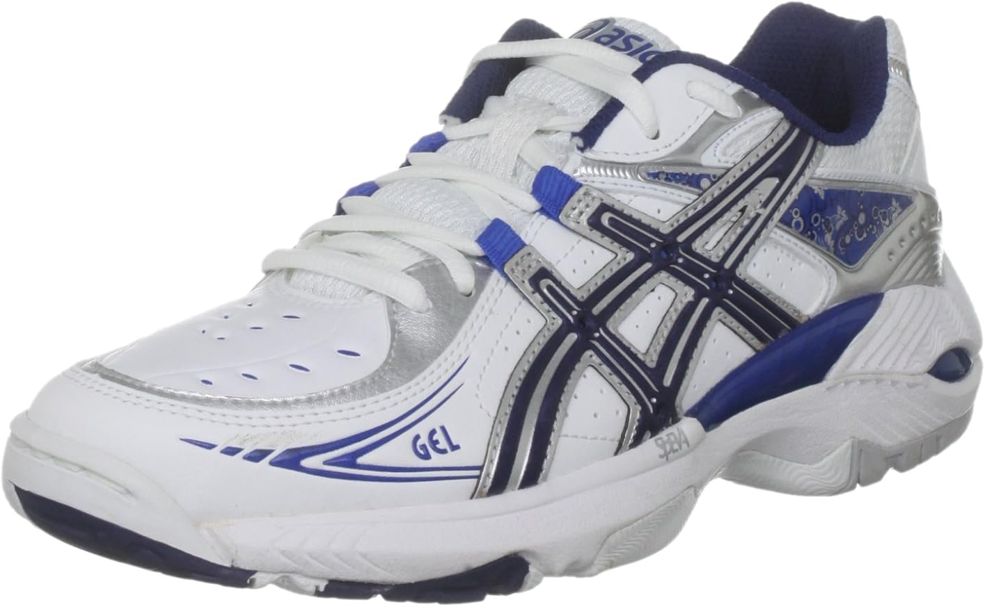 white asics netball shoes