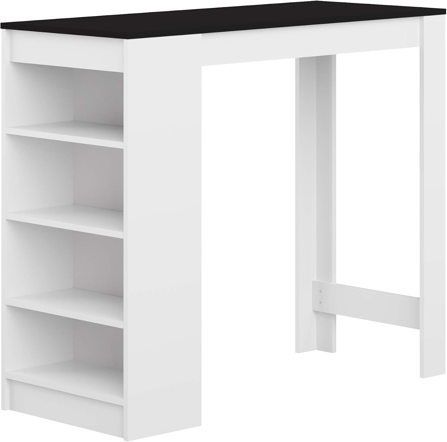 TEMAHOME Aravis Bar Table Kitchen Table, Black and White, 50 x 115 x 102.7 cm - Image 3
