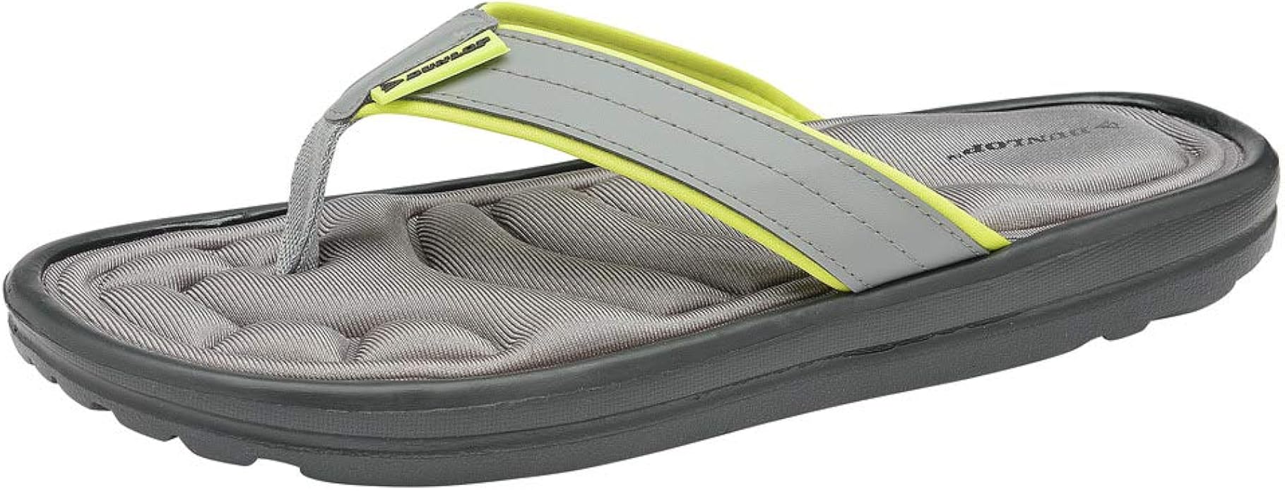 Amazon.com | Dunlop Mens Flip Flops - DMP014 - Grey/Lime Green - UK 7 | Sandals