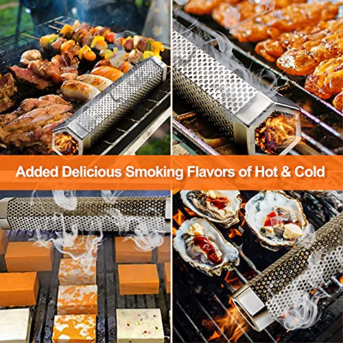 12 inch Smoke Tube Cheese Smoking Tube for Pellet Grill, 304 Stainless