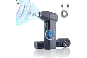 AGHAPPY Portable Mini Car Blower Air Blaster Handheld Compressed Duster 3 Speed Modes for Multitask 130,000rpm Rechargeable with Detachable Nozzle Enhanced 90-100mph Top Violent Airflow