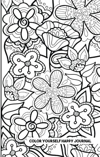 Color Yourself Happy Journal: Create a one-of-a-kind journal with a cover you color yourself! (Color Your Own Journal) (Volume 1)