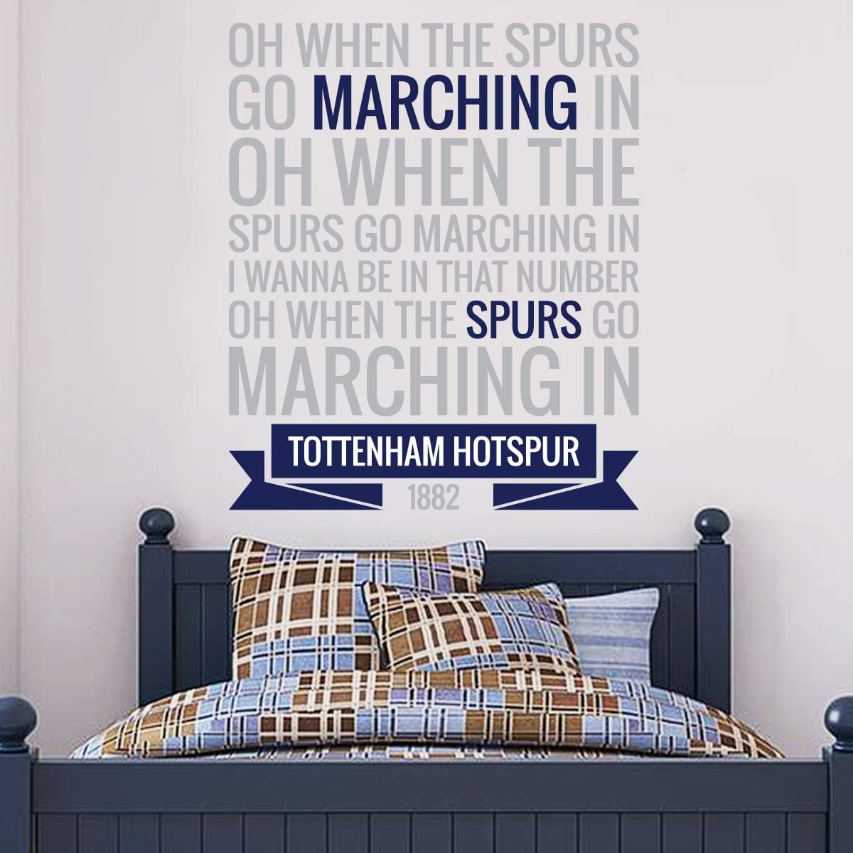 Official Tottenham Hotspur Football Club - 'Marching in' Song Wall Sticker Decal Vinyl Poster Print Mural (120cm Height x 100cm Width)