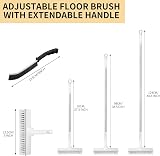 Thboxes Floor Scrubbing Brush with Long Handle 9 Inch 2 in 1 Squeegee view 5