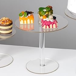 KVMORZE Acrylic Cake Stand, Clear Round Cupcake