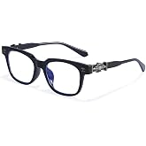LVIOE Classic Square Frame for Men Women Clear Lens Glasses | Fashion Trendy Blue Light Blocking Glasses Computer Eyeglasses Retro Thick Frame Non Prescription Eyeglasses