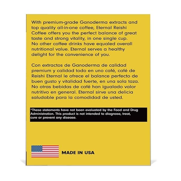 ETERNAL SPIRIT BEAUTY – ASIAN LATTE COFFEE GANODERMA SINGLES, 15 PACKETS (0.64 OZ) – INSTANT COFFEE MIX WITH REISHI MUSHROOM, CREAMY LIGHT ROAST, TRAVEL-FRIENDLY SACHETS