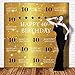 Funnytree 6x6ft Gold 40th Birthday Photography Backdrop Step and Repeat Golden Glitter Shiny Background Forty Years Old Age Party Decoration Photo Banner Photobooth Props