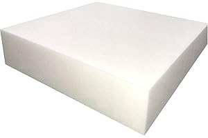 FoamTouch Upholstery Foam Cushion High Density, 5" H X 24" W X 24" L, White