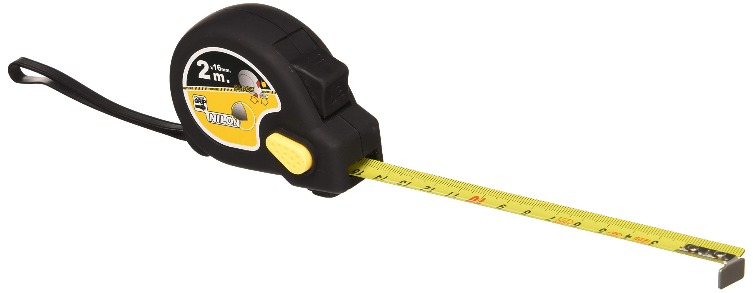Future 795227 2 m x 16 mm x 16 mm Non-Slip Flexometer with 3 Brakes
