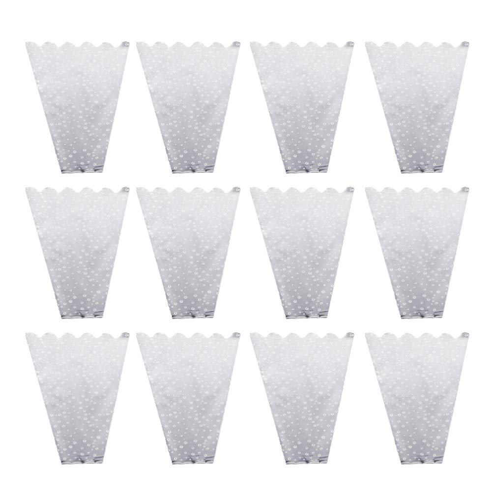 Amosfun 100pcs Bouquet Packaging Bags Bouquet Wrapping Sleeve Wedding Birthday Valentines Day Favor