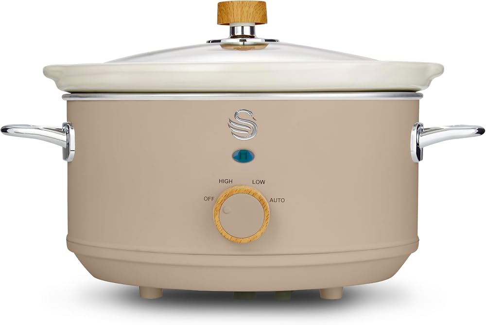 Swan Nordic Manual Slow Cooker 3.5L 200W Removable Ceramic Pot Auto Low High