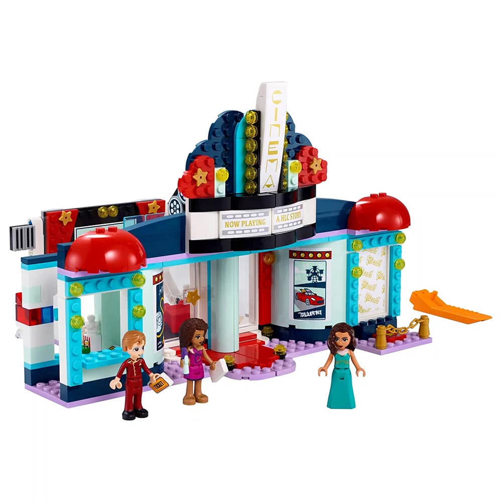 LEGO Friends Heartlake City Movie Theater 41448 Building Kit; Great Birthday Gift for Kids Who Love Movies, New 2021 (451 Pieces),Red