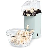 Tasty Hot Air Popcorn Popper, Healthy and Delicious Popcorn in Minutes, Fast and Easy-to-Use, Built-In Measuring Cup and Butt