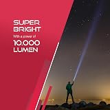 Haltons 10,000 Lumens Rechargeable Torch USB-C Tough Waterproof LED Spotlight view 7