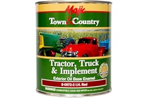 Majic Paints 8-0972-2 Town & Country Tractor, Truck & Implement Oil Base Enamel Paint, 1-Quart, I.H. Red