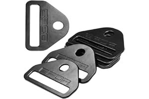 GPCA - Tie Down Metal D-Plates/D-Buckles, Easy-to-Install Truck Tie Downs, Compatible with Cargo Cover Mounts, Heavy-Duty Jeep Wrangler Accessories for 4xe, JL, JT, JK, TJ and More, 3mm, 6 Packs