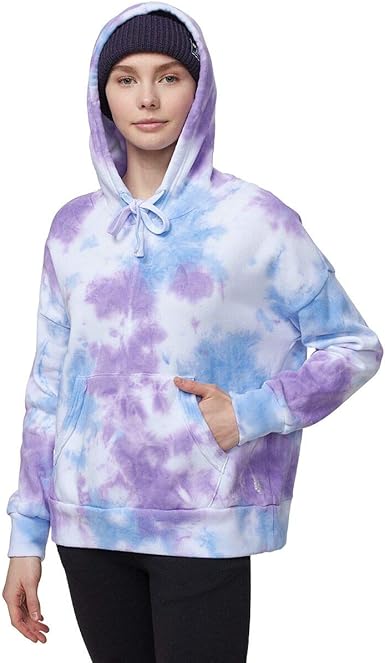Free People Tie-Dye Work It Out Hoodie Purple Tie-Dye SM (Women's 4-6): Amazon.co.uk: Clothing
