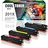 Cool Toner 4PK Compatible for HP 201A 201X CF400X CF400A M277DW M252DW Toner Cartridge for HP Laserjet MFP M277DW Toner HP Laserjet Pro M252DW M252N Pro MFP M277DW M277C6 M277 M252 Toner Ink Printer
