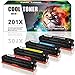 Cool Toner 4PK Compatible for HP 201A 201X CF400X CF400A M277DW M252DW Toner Cartridge for HP Laserjet MFP M277DW Toner HP Laserjet Pro M252DW M252N Pro MFP M277DW M277C6 M277 M252 Toner Ink Printer
