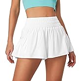 IUGA Women's Athletic Shorts High Waisted Flowy Shorts for Women Quick Dry Workout Running Shorts with Pockets