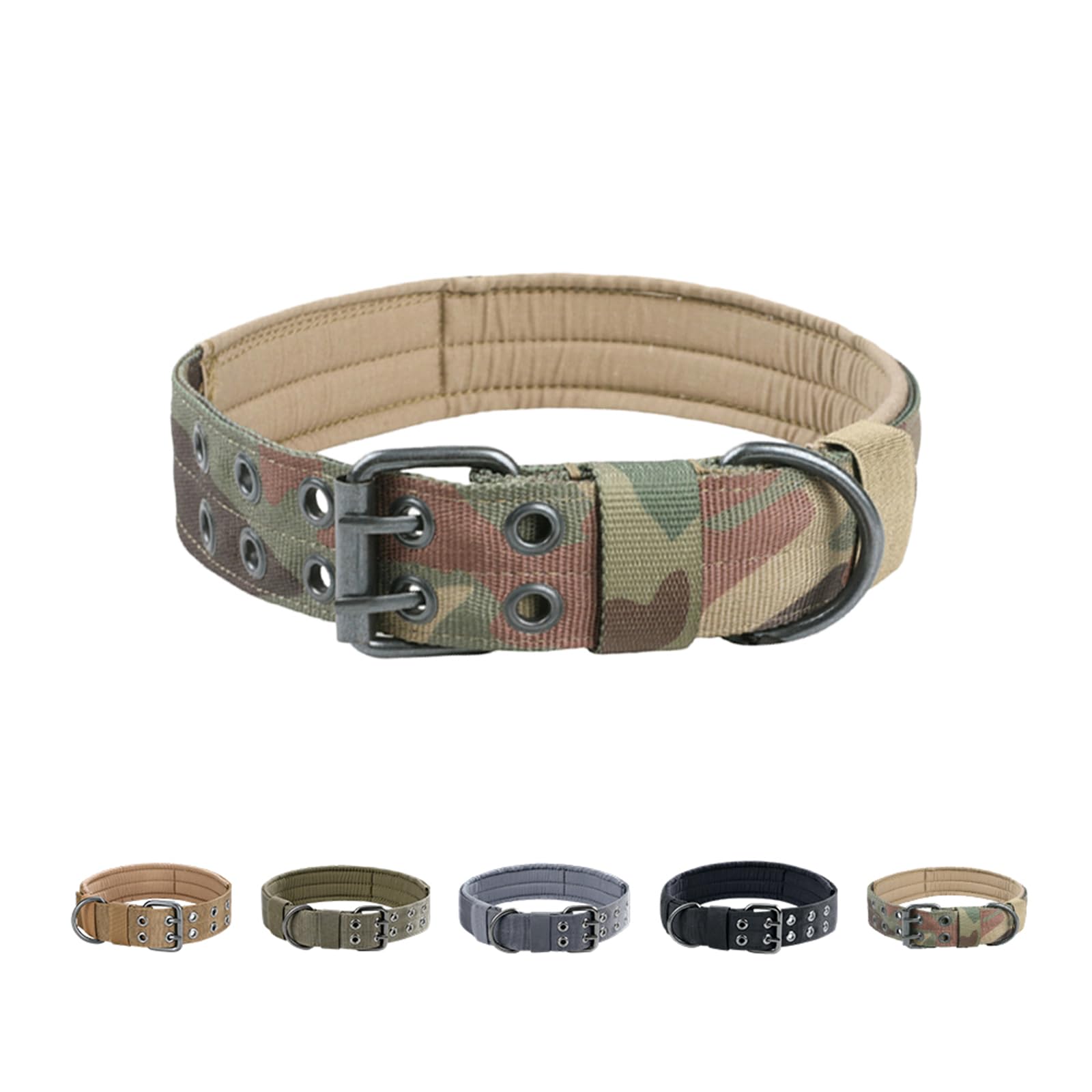 Photo 1 of EXCELLENT ELITE SPANKER 1.5" Width Military Dog Collar Adjustable Metal D Ring & Buckle Working Dog Collar for Medium Large Dogs(MCP-L)