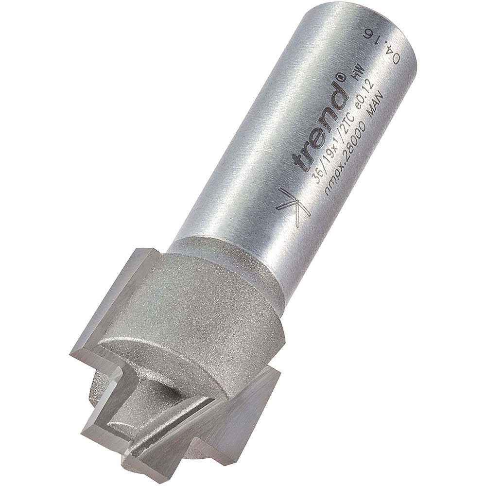Trend Professional 19mm Rebater Strip Recesser Router Cutter, 1/2 Inch Shank, 9.5mm Cut Diameter, 19mm Cut Length, 13mm Lower Rebate, 36/19X1/2TC
