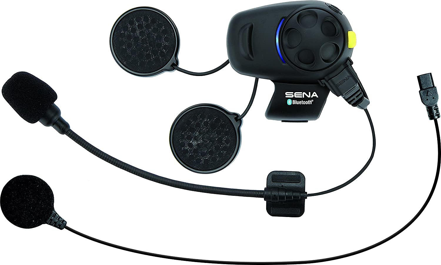 Sena SMH5-FM-UNIV SMH5-FM Bluetooth Headset & Intercom with Built-in FM Tuner for Scooters and Motorcycles. with Universal Microphone Kit, Black, Pack of 1 — image 1