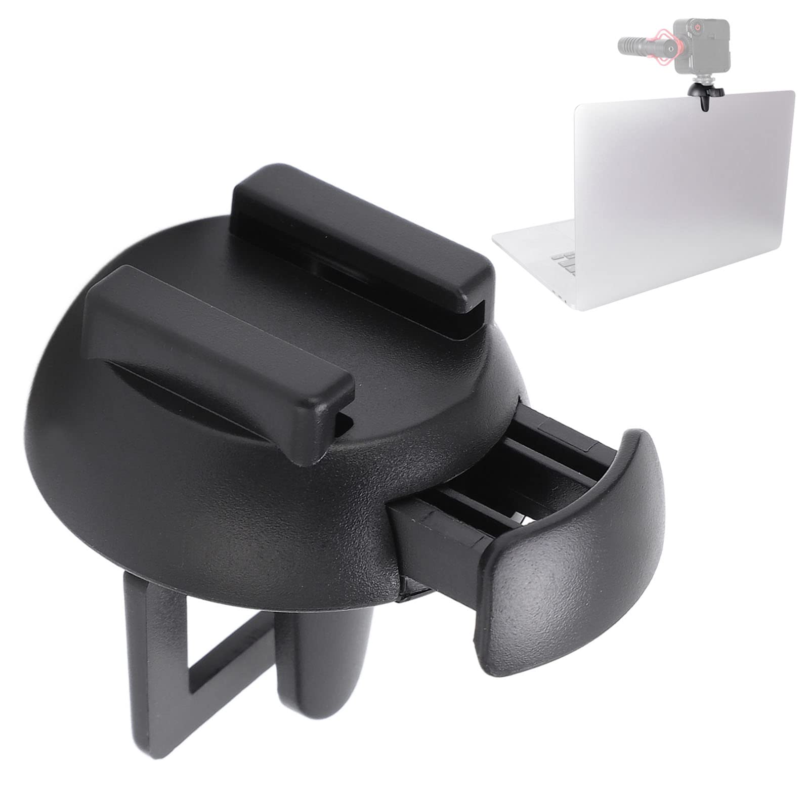 Goshyda Laptop Clip,Cold Shoe Port,Video Conference Fill Light Holder,for Live Video Online Meeting