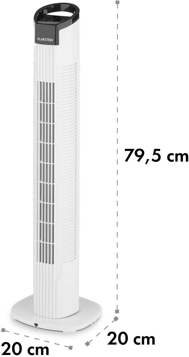 Klarstein Mana Peak Column Fan Energy Saving Continuous Operation 50 W 3 Levels White Pedestal And Tower Fan Oscillation 80 Timer Up To 7 5 Hours Air Throughput 442 8 M H Fans Pedestal Fans Chefhouseresort Com Np