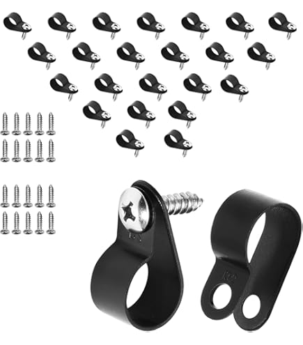 HOME PAK 100 Pack 1/4" Black Nylon Cable Clamps | Home Hardware