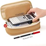 EASTHILL Big Capacity Pencil Case Linen Khaki 9x20 cm Storage Organizer view 6