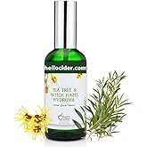 Tea Tree Witch Hazel FACE Toner - Organic Hydrosol, Astringent Facial Spray - Reduce Blemish, Prevent Acnes, Restore pH, Tone. All Skin Type.USA Small Business-Hello Cider