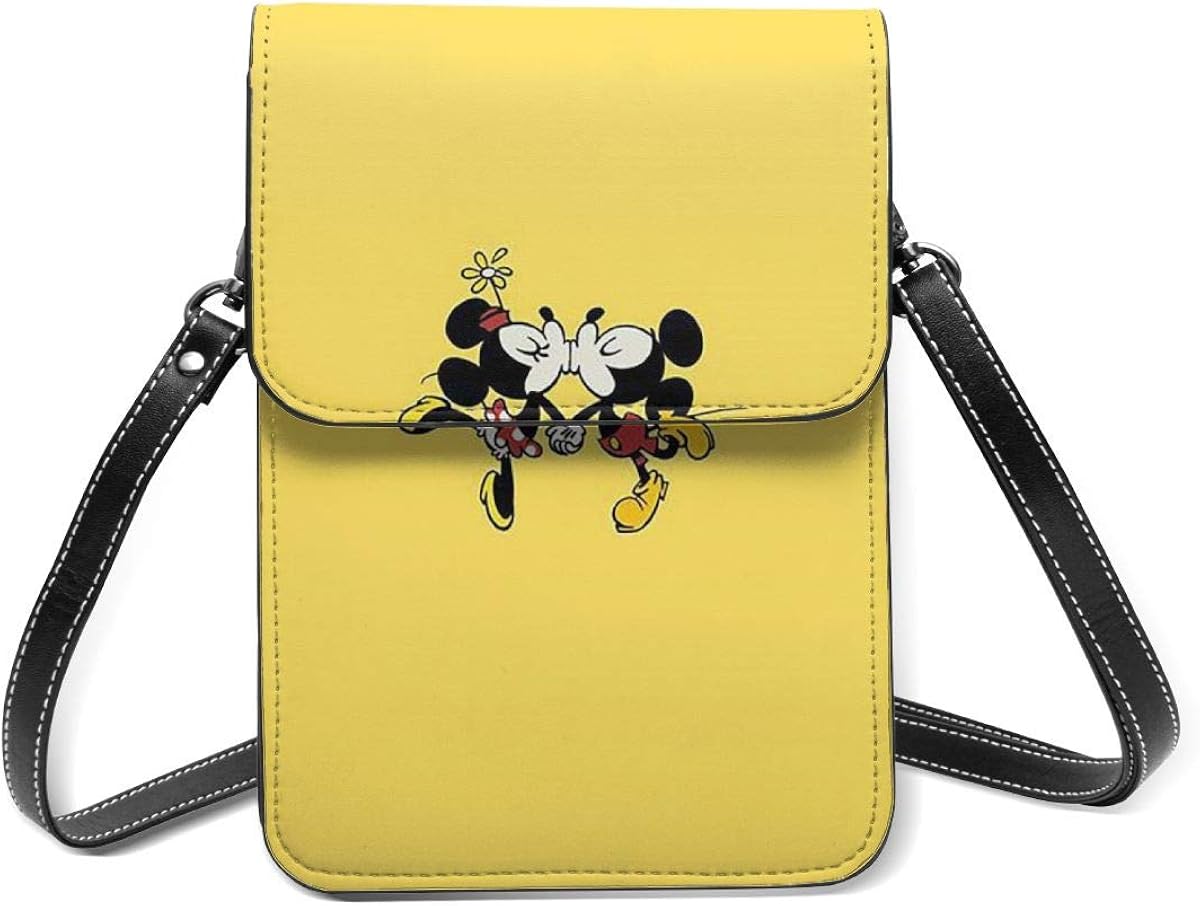 Mickey Mouse Kissing Cell Phone Purse Small Crossbody Bag Wallet