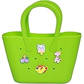MASOMR Mini Rubber Tote Bag for girls/Small Rubber Beach bag for kids