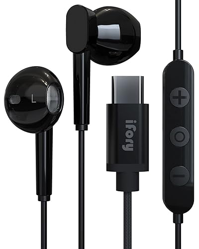 iFory USB C Earphones, HiFi Stereo Type C Earbuds Stereo in-Ear