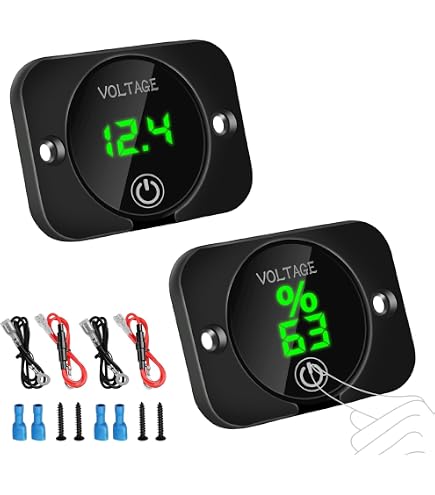 Diitao 6-Pack Mini Digital Voltmeter - 0-100V DC Voltage Tester With 3-Color LED Display (Red/Blue/Green)