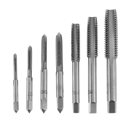 Tomtopp 7pcs M3 M4 M5 M6 M8 M10 M12 HSS Machine Thread Metric Plug Tap Drill Bits