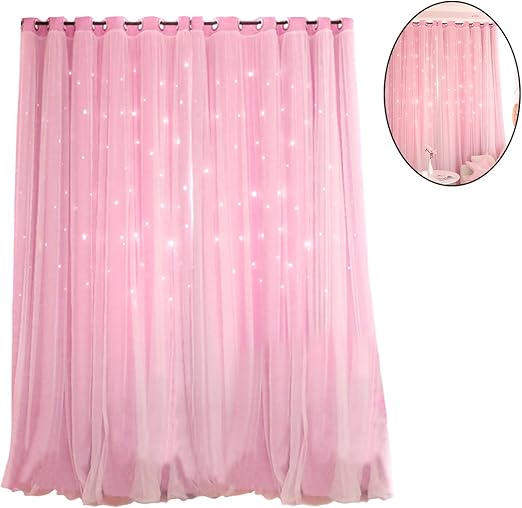 Amazon Com Vorcool Blackout Star Curtains Hollow Out Star