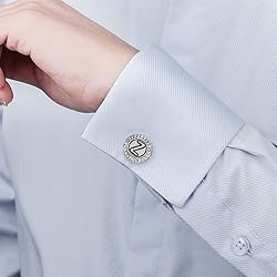 HAWSON A-Z Initial Cufflinks for Men and Women with